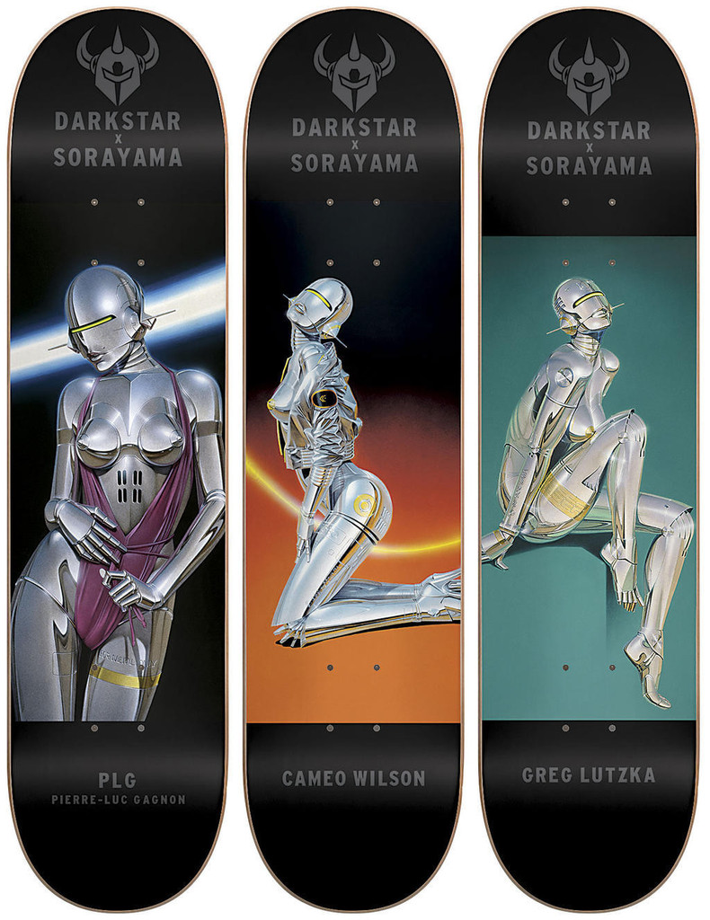 Darkstar x Hajime Sorayama skate decks