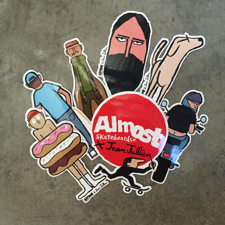 Jean Jullien skateboards for Almost