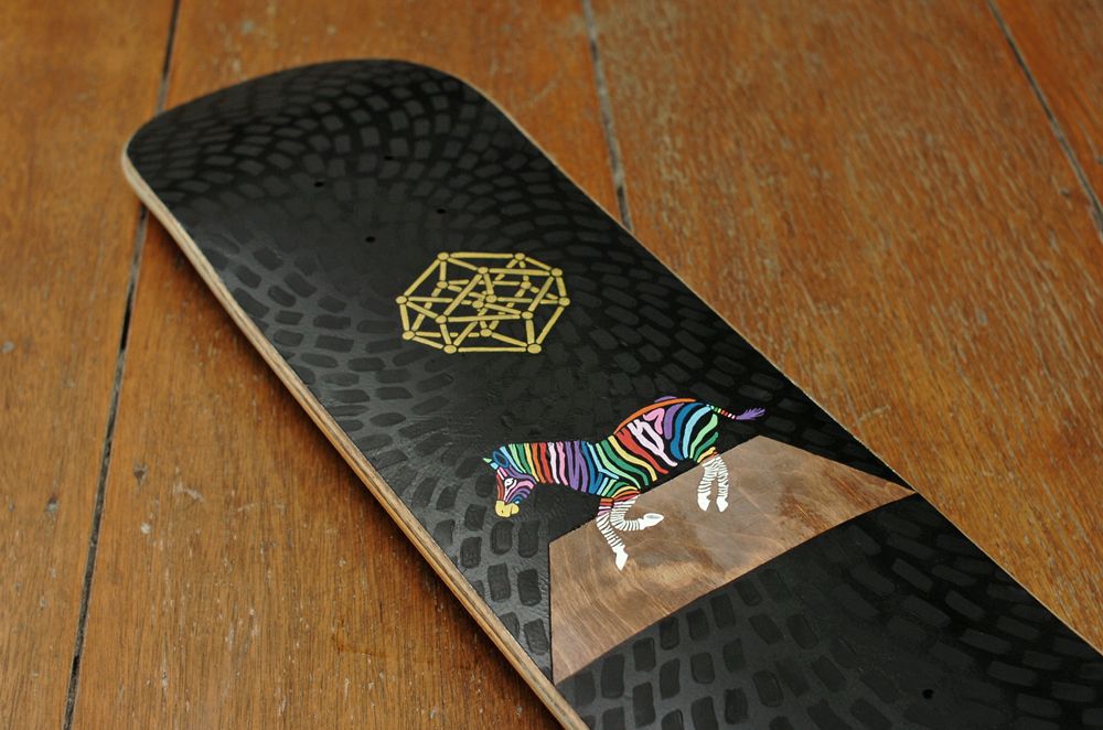 Soy Panday x Posca skateboard