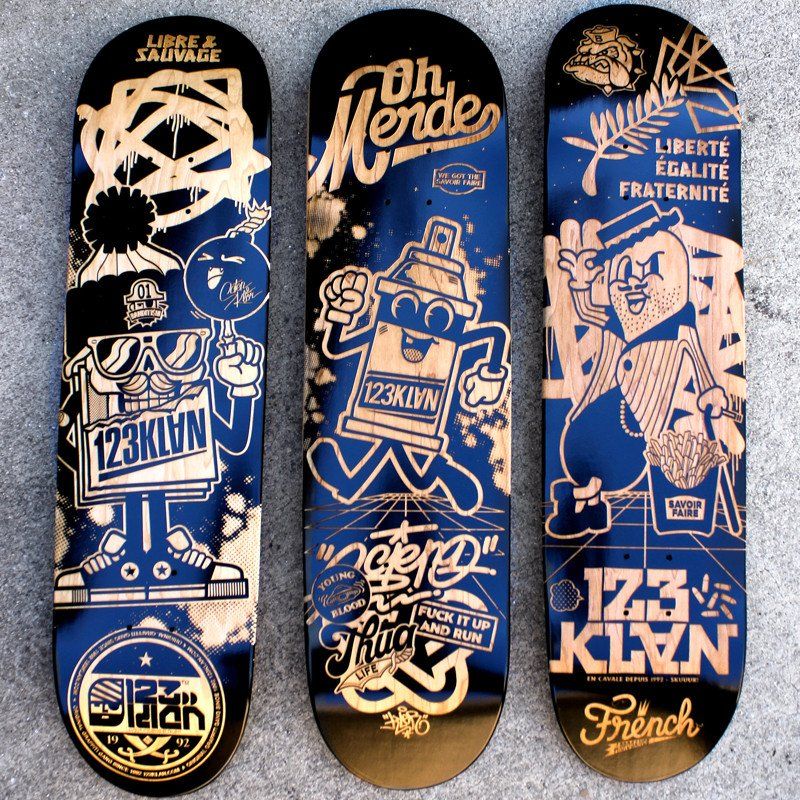 123KLAN x BANDIT1SM skate-decks