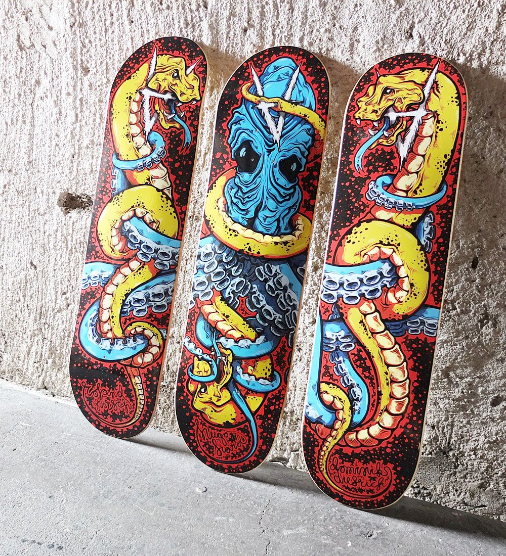 Octopus series by Mikko Rauhamäki x Antiz Skateboards