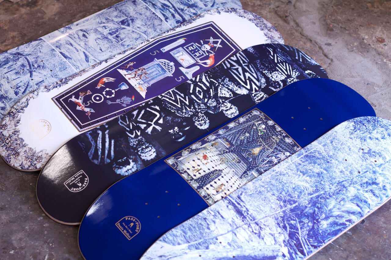 Danie Mellor x AIME x Pass~port skateboard decks