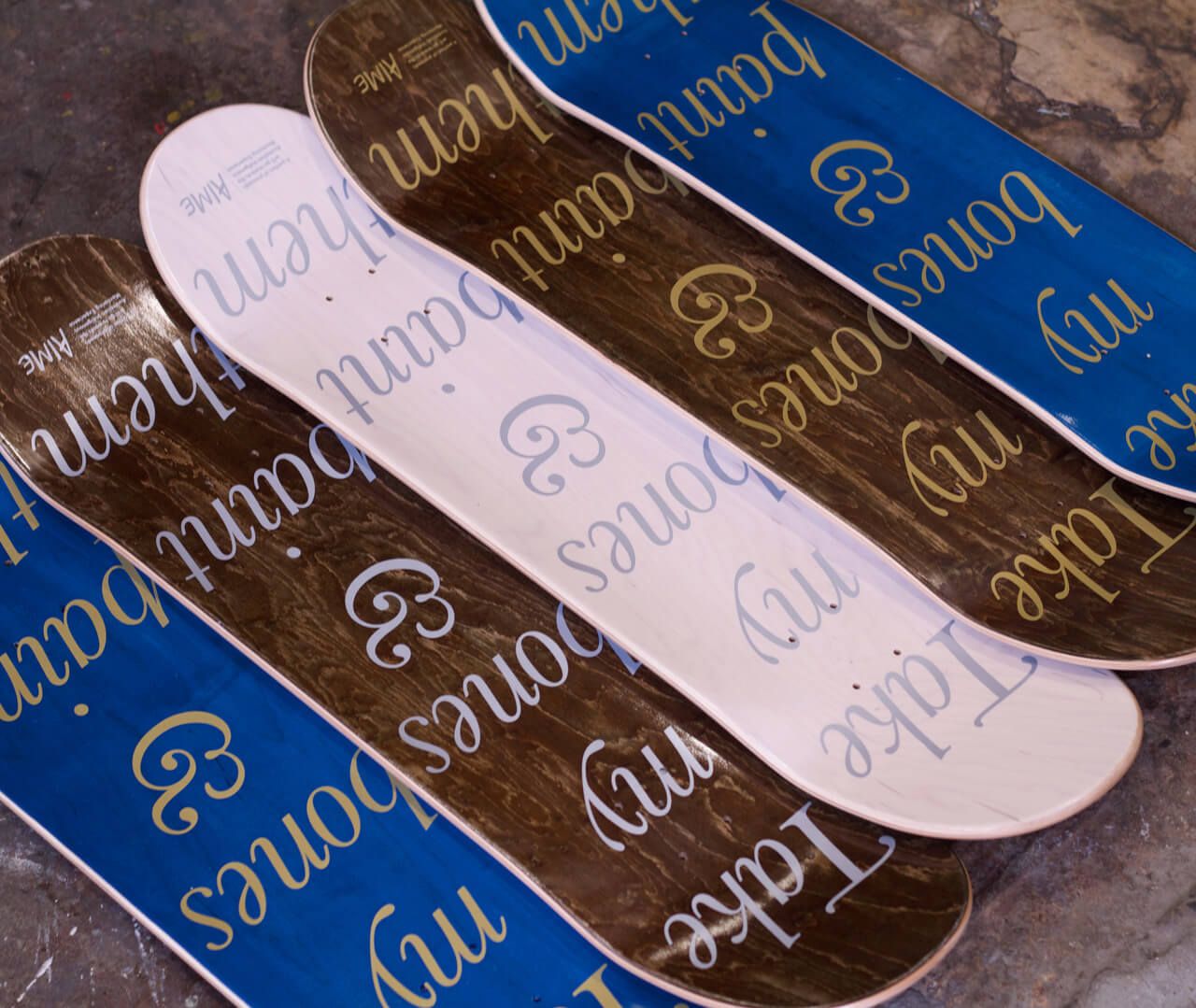 Danie Mellor x AIME x Pass~port skateboard decks