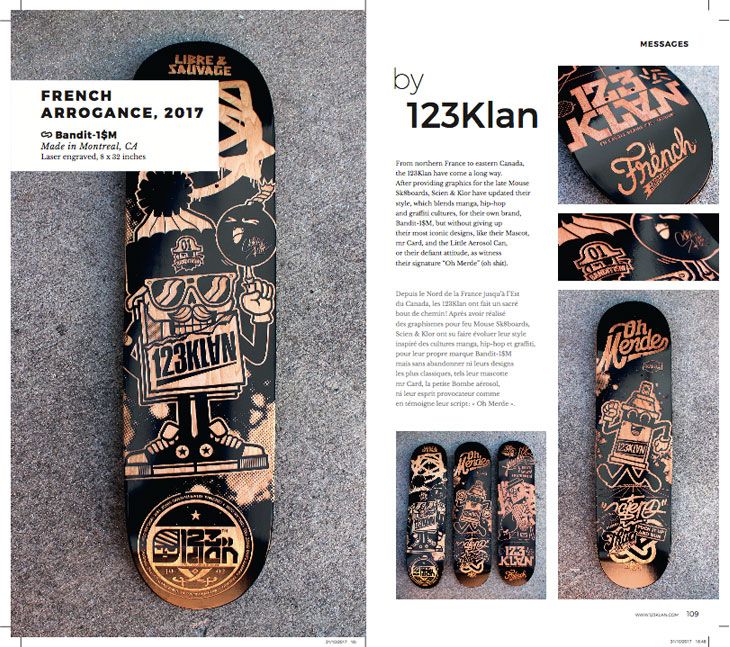 Page de 123Klan du livre Skate Art