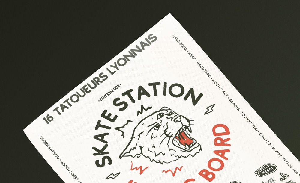 Skate Station Inking Board 4