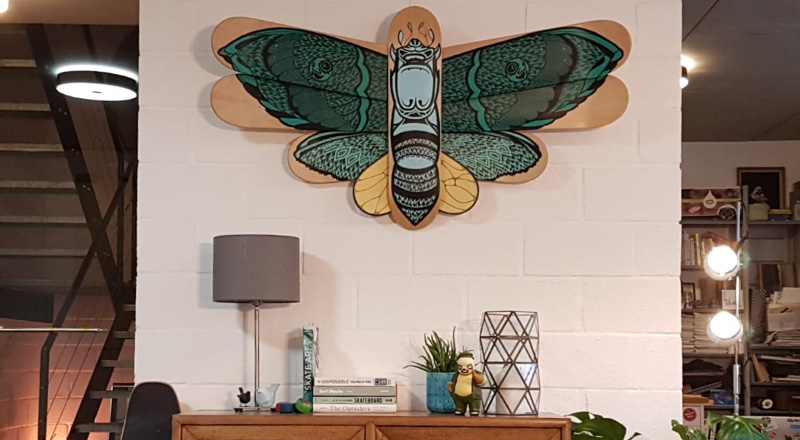 Battarfly Skateboard Sculpture By Mata7ik