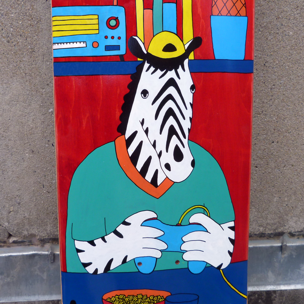 Zebra Feels Like By Lucile Van Laecken Skateboard 4