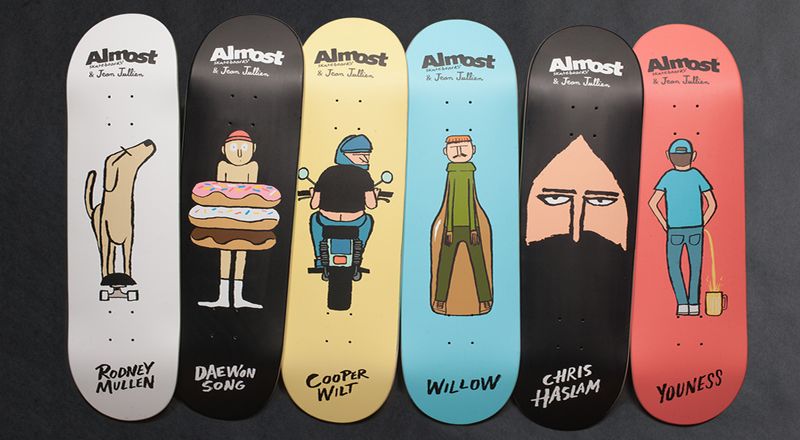 Jean Jullien x Almost Skateboards