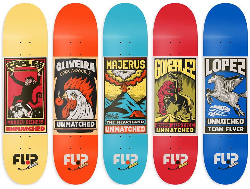 Flip skateboards unmatched series by Mander