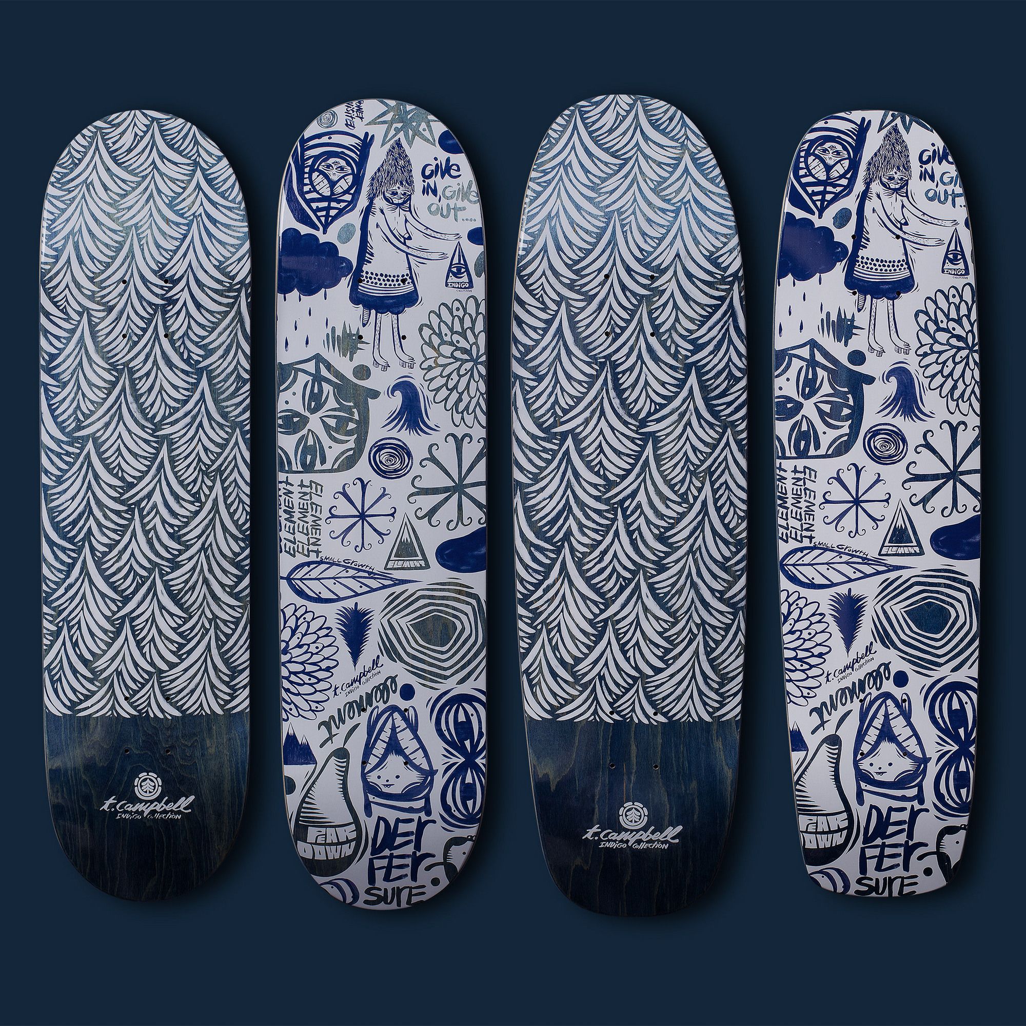 The Indigo series by Thomas Campbell x Element Skateboards