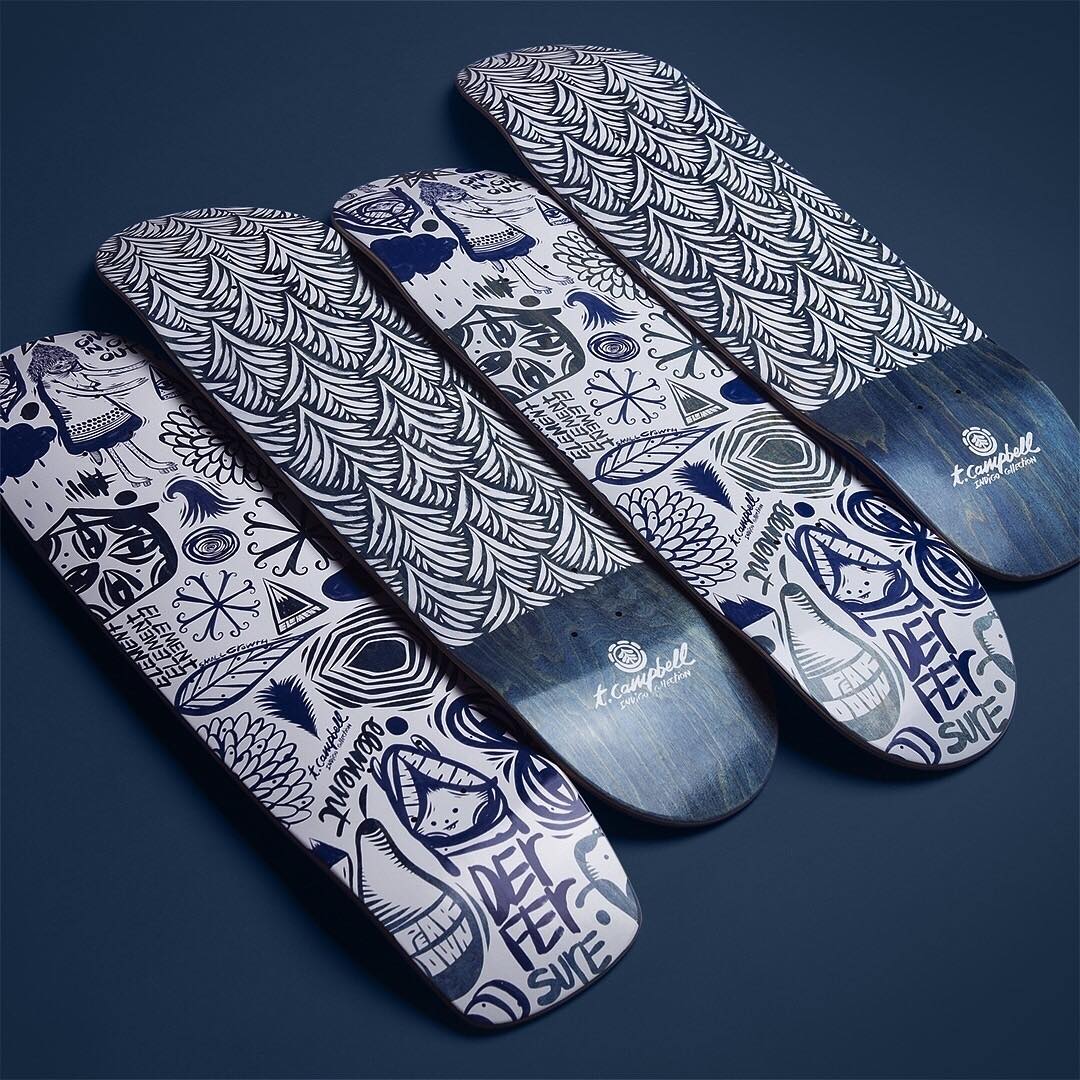 The Indigo series by Thomas Campbell x Element Skateboards