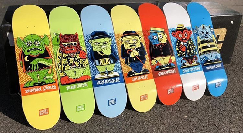 Character series by Mander x Sweet Skateboards