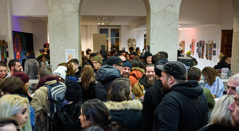 INKING BOARD 001 · photos of the opening