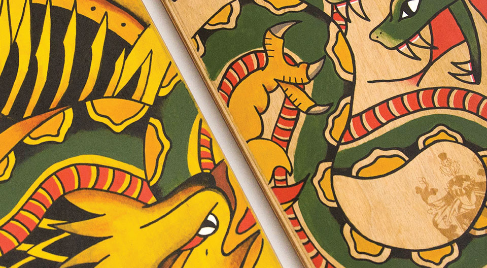 Battle Royal custom skateboards by Marc Bonz
