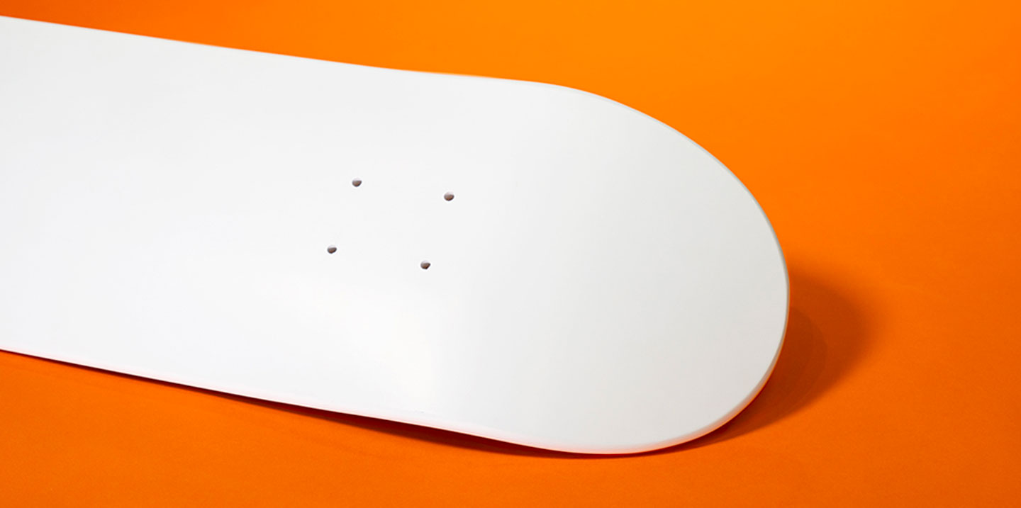 White skateboard by Tigerclaw Supplies