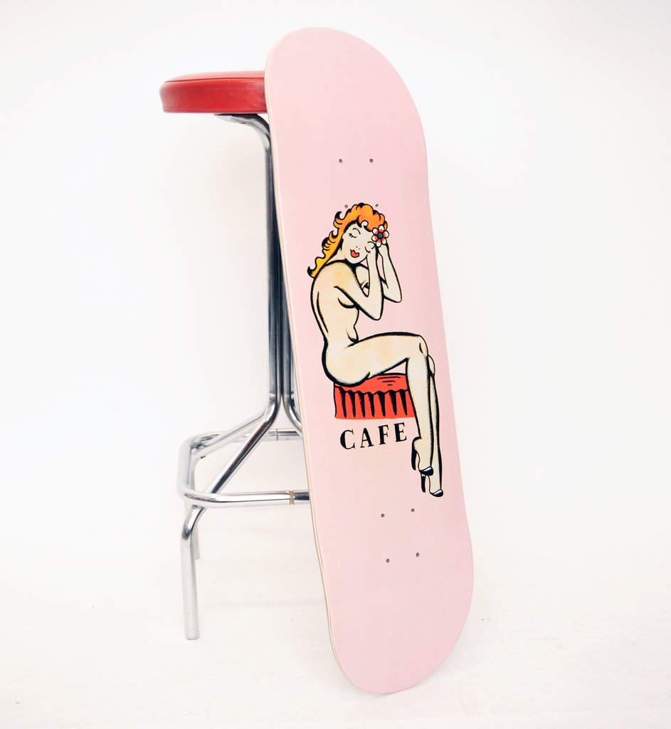 Pinup Series By Jimmie Tattoo Cafe Skateboard 6