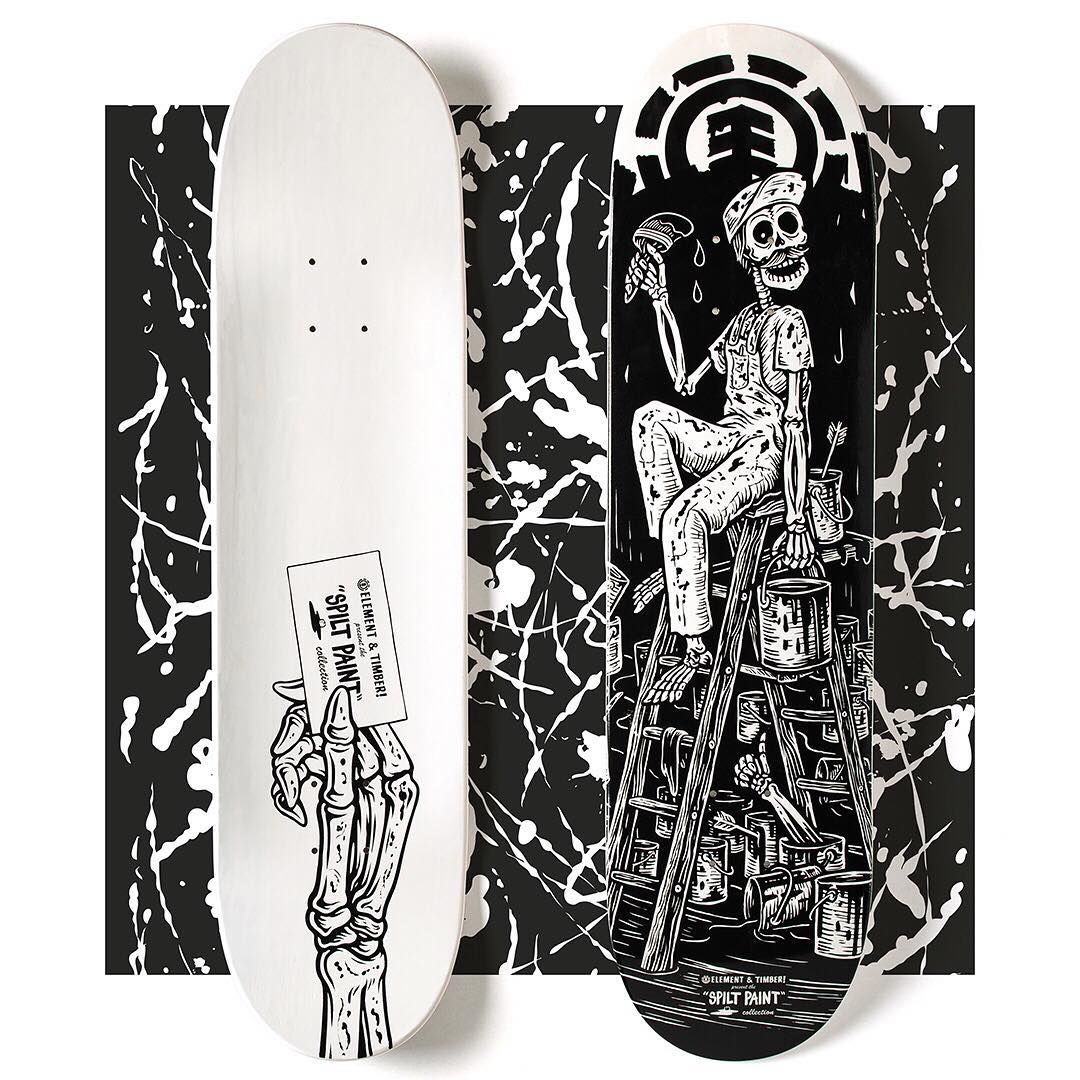 Split Paint Par Timber X Element Skateboards (1)