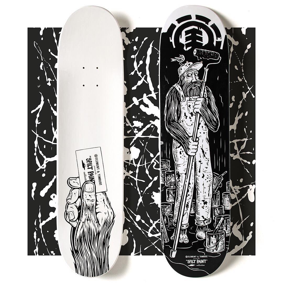 Split Paint Par Timber X Element Skateboards (2)