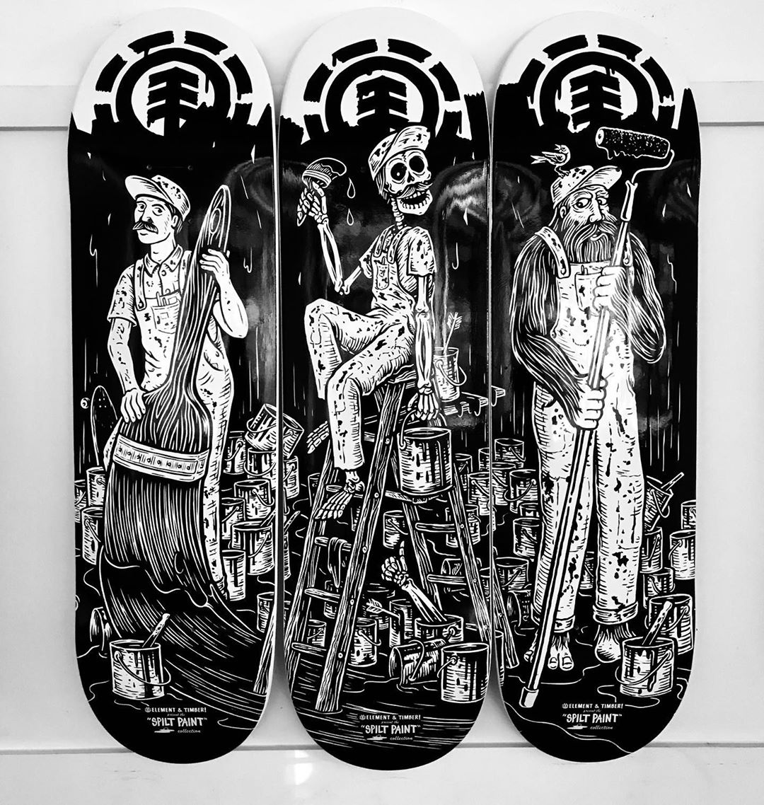 Split Paint Par Timber X Element Skateboards (4)