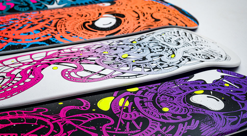 “Sans titre” skateboards by Sphinx x Spraying Board