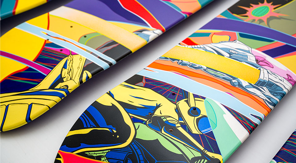 “Ride the Lightning” skateboards by Loodz x Spraying Board