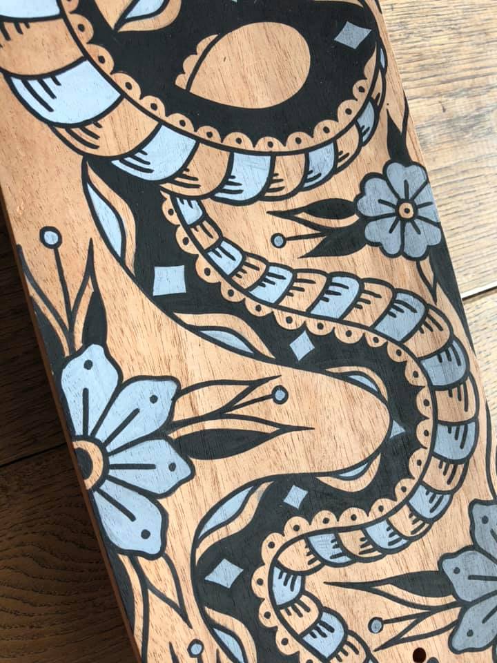 Custom Skateboard By Grom Tattooer 3