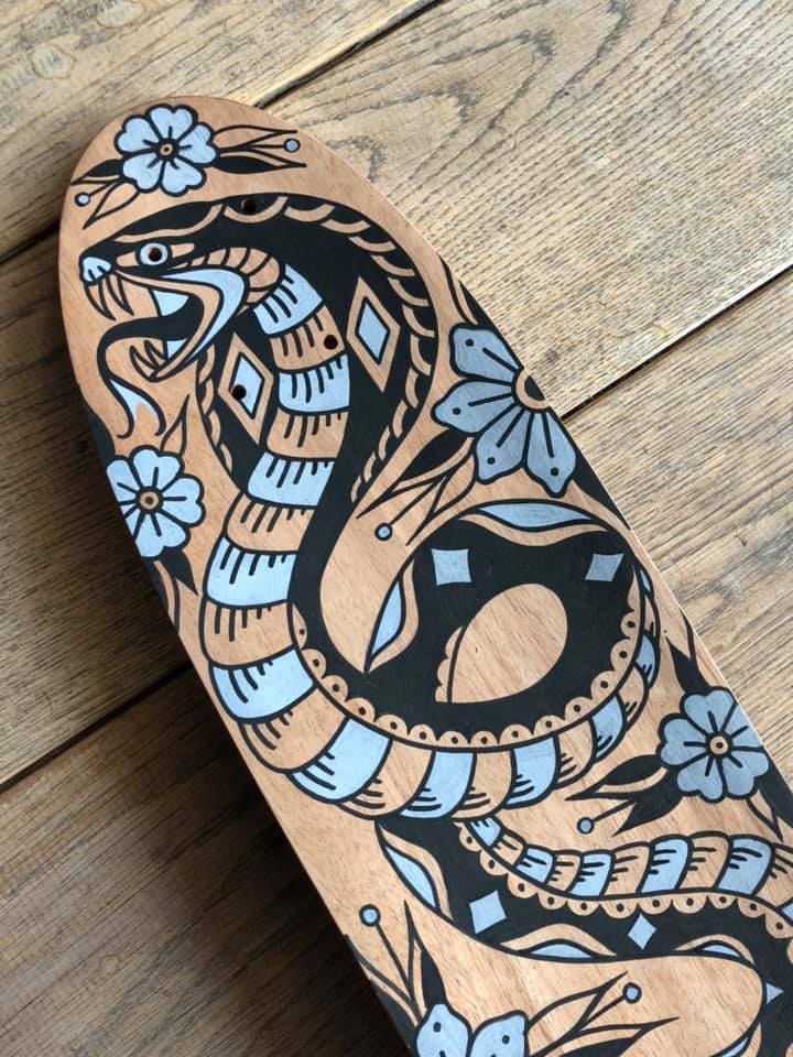 Custom Skateboard By Grom Tattooer 5