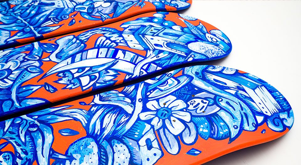 “Manuals” skateboards by Yakes x Bebar