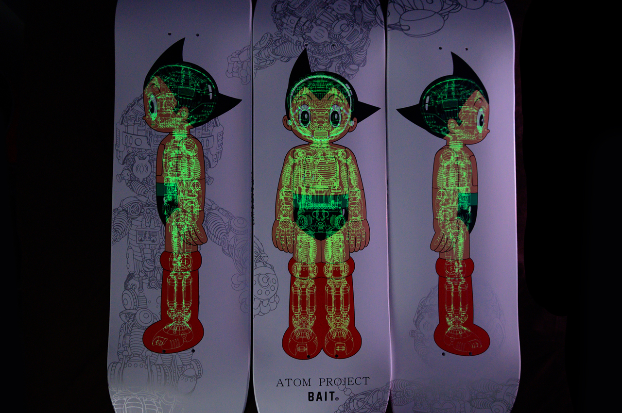 Bait Astro Boy Atom Project Glow In The Dark Skateboard 8