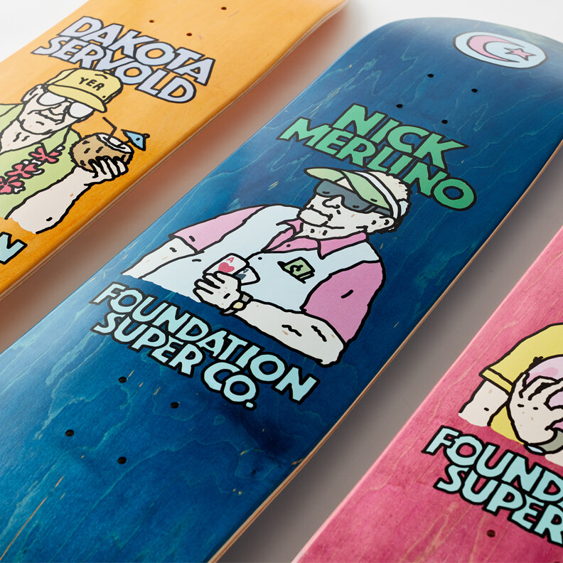 Old Guys Series By Brother Merle X Foundation Skateboards 1