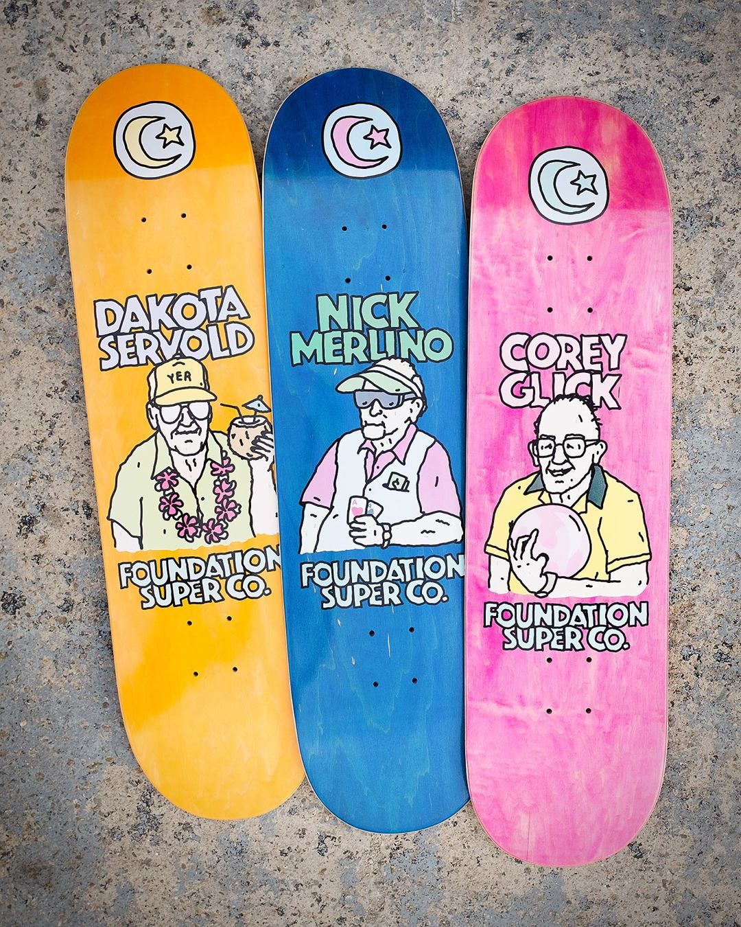 Old Guys Series By Brother Merle X Foundation Skateboards 5