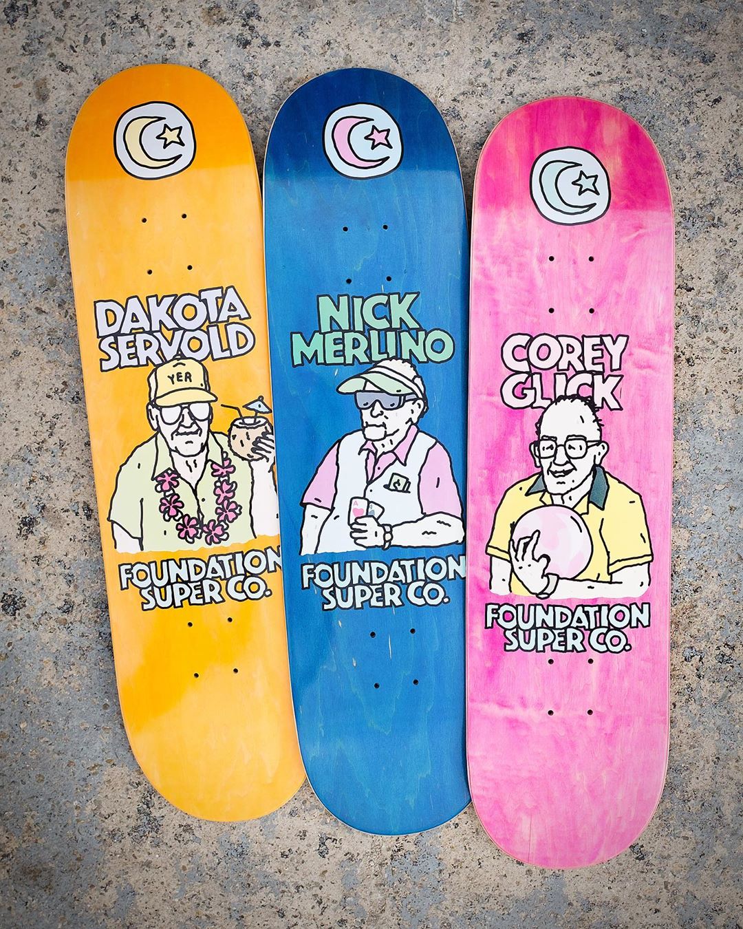 Old Guys Series By Brother Merle X Foundation Skateboards 5