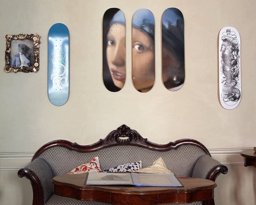 La Ragazza Con L Orecchino Di Perla Trittico Skateboards By Andrea Ravo Mattoni X Bonobolabo 4