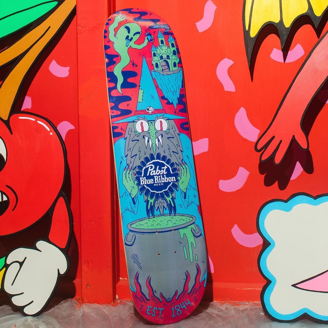 Ride With The Wizard Skateboard By Dakota Cates For Pabst Blue Ribbon 5