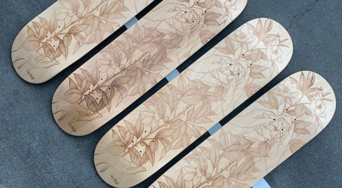 De Lange X Le Shape Engraved Skateboard