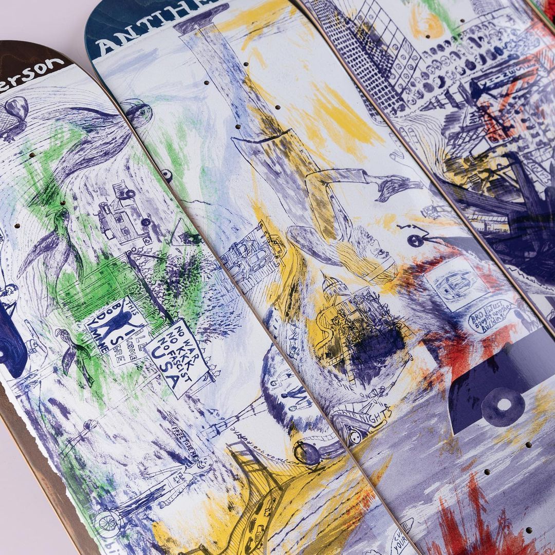 Sf Then And Now Series Par Chris Johanson X Anti Hero Skateboards 1