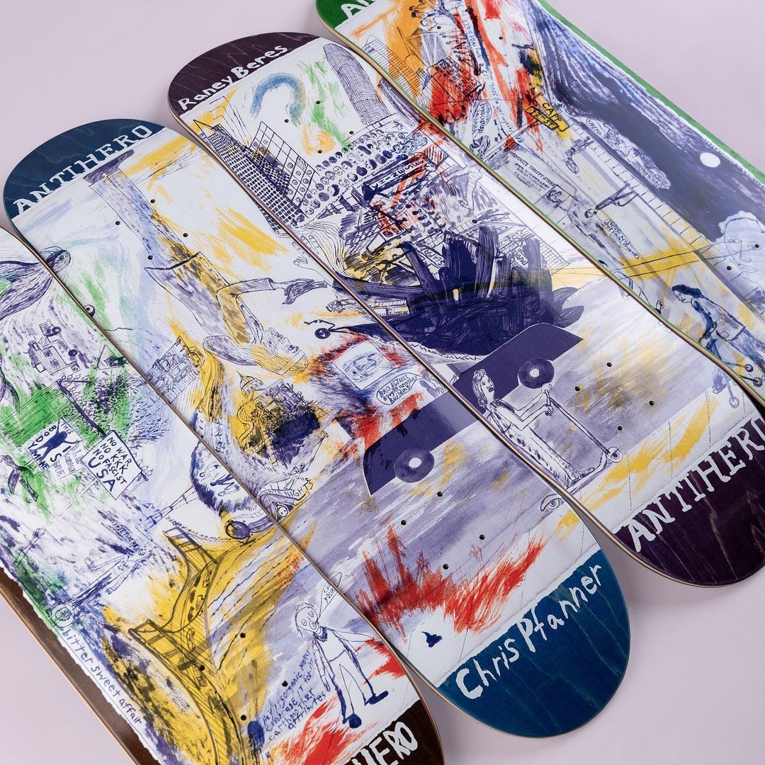 Sf Then And Now Series Par Chris Johanson X Anti Hero Skateboards 3