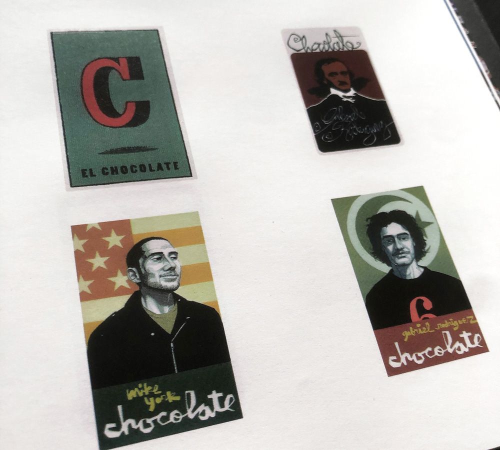 Page sur des stickers Chocolate Skateboards