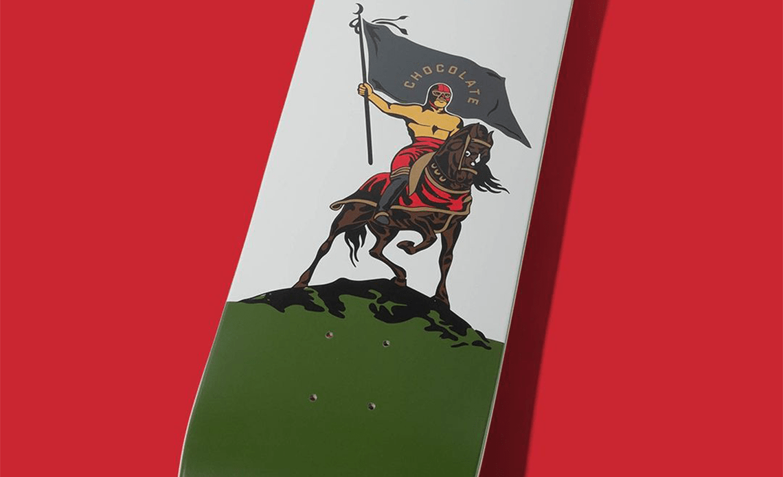 Luchador deck by Ben Peterson x Chocolate Skateboards