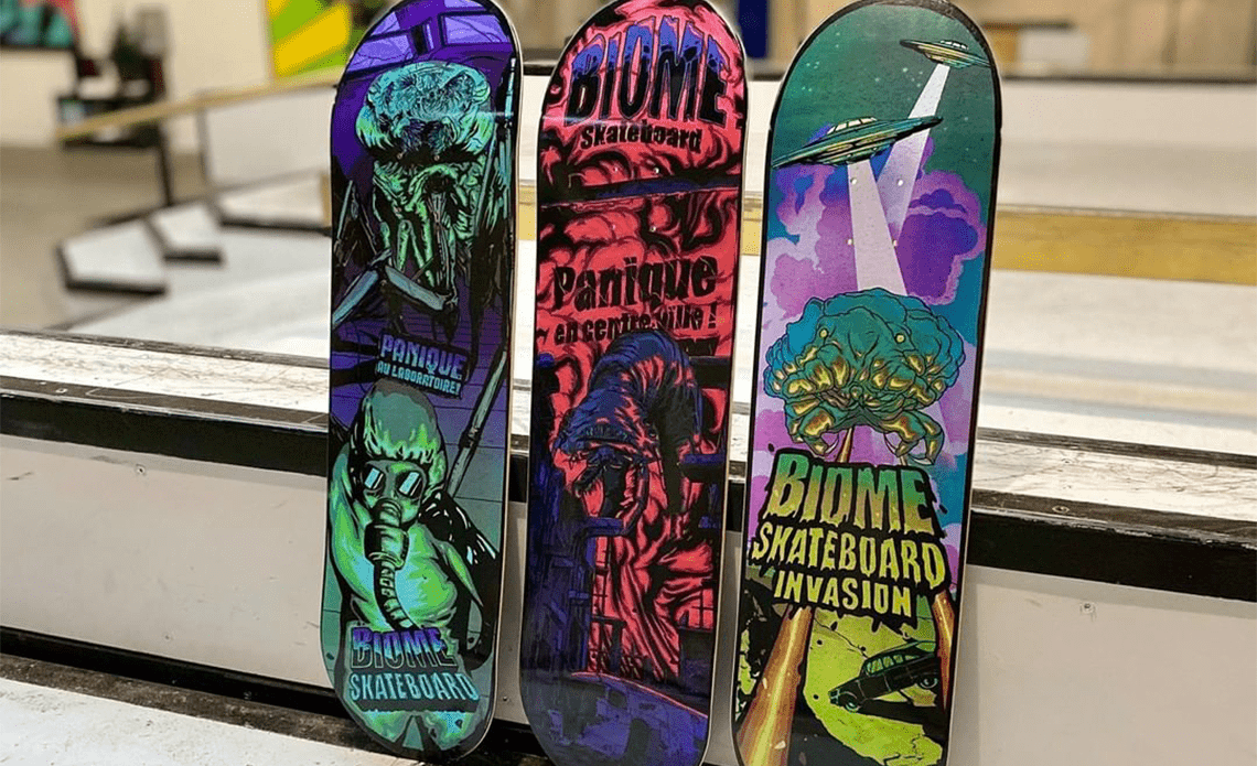 Micro-monstres series by Skorp x Biome Skateboards