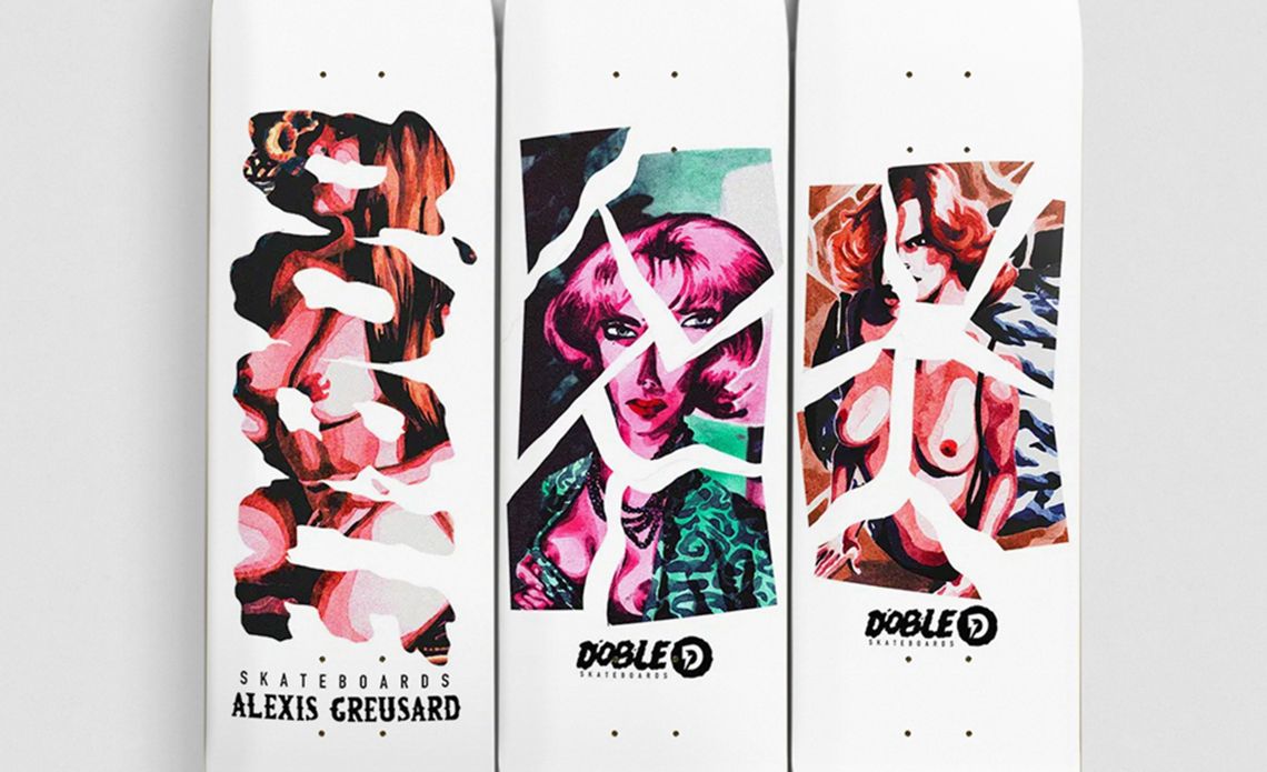 Aquarelle series by Quentin Caillat x Doble Skateboards