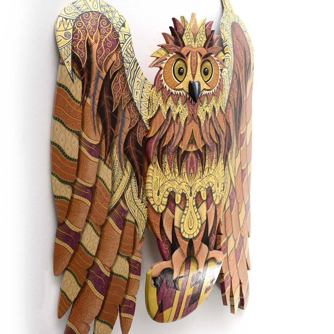 Owl Wild Life Skate Sculpture By Julien Feniau 4