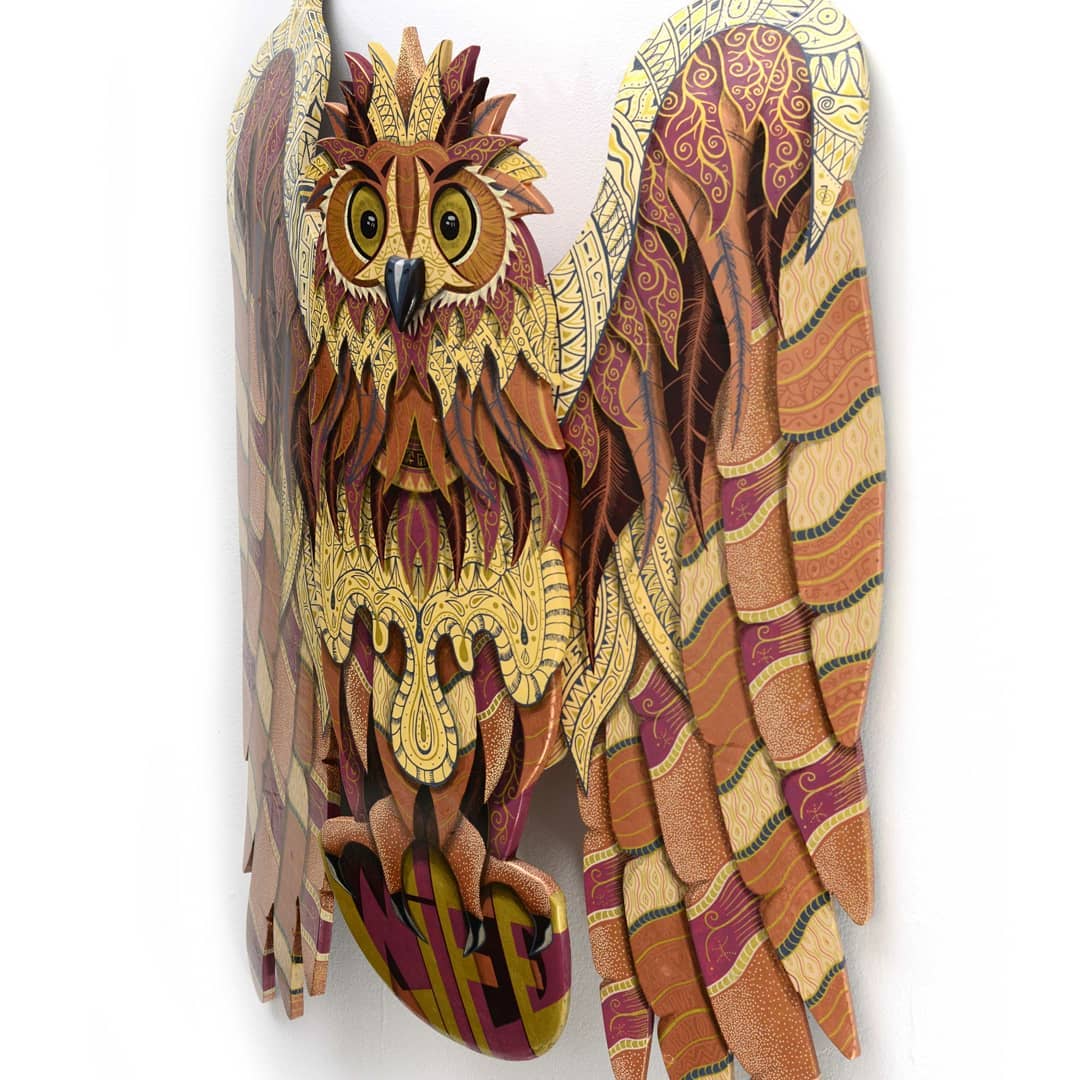 Owl Wild Life Skate Sculpture By Julien Feniau 5