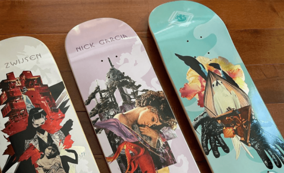 The Cut & Paste collage series par Joe Castro x Element Skateboards