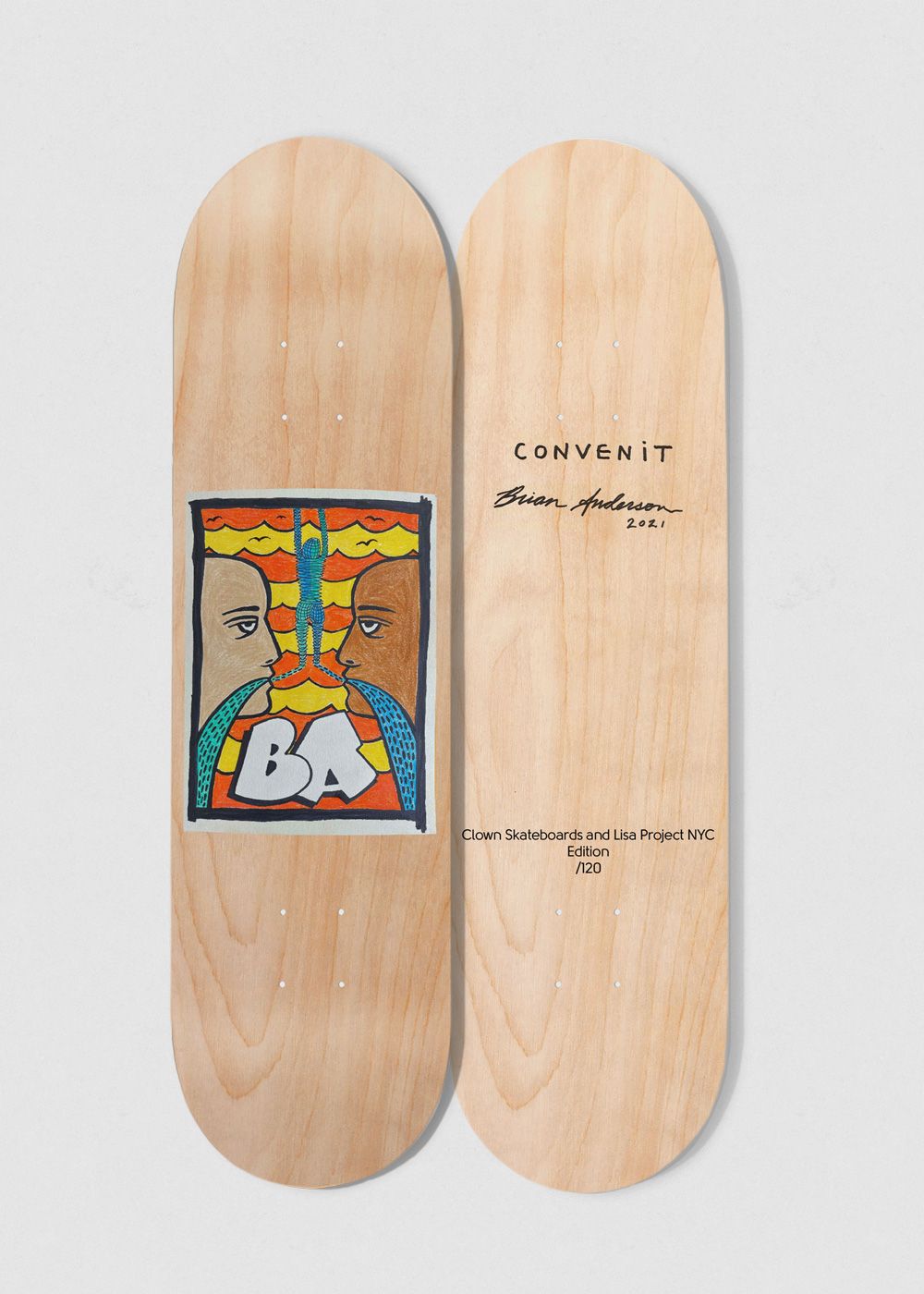 Convenit Skateboard By Brian Anderson For Clown Skateboards And Lisa Project NYC 3