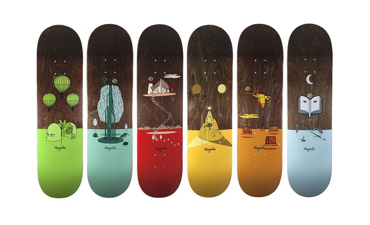 Landscape series by Soy Panday Magenta Skateboards