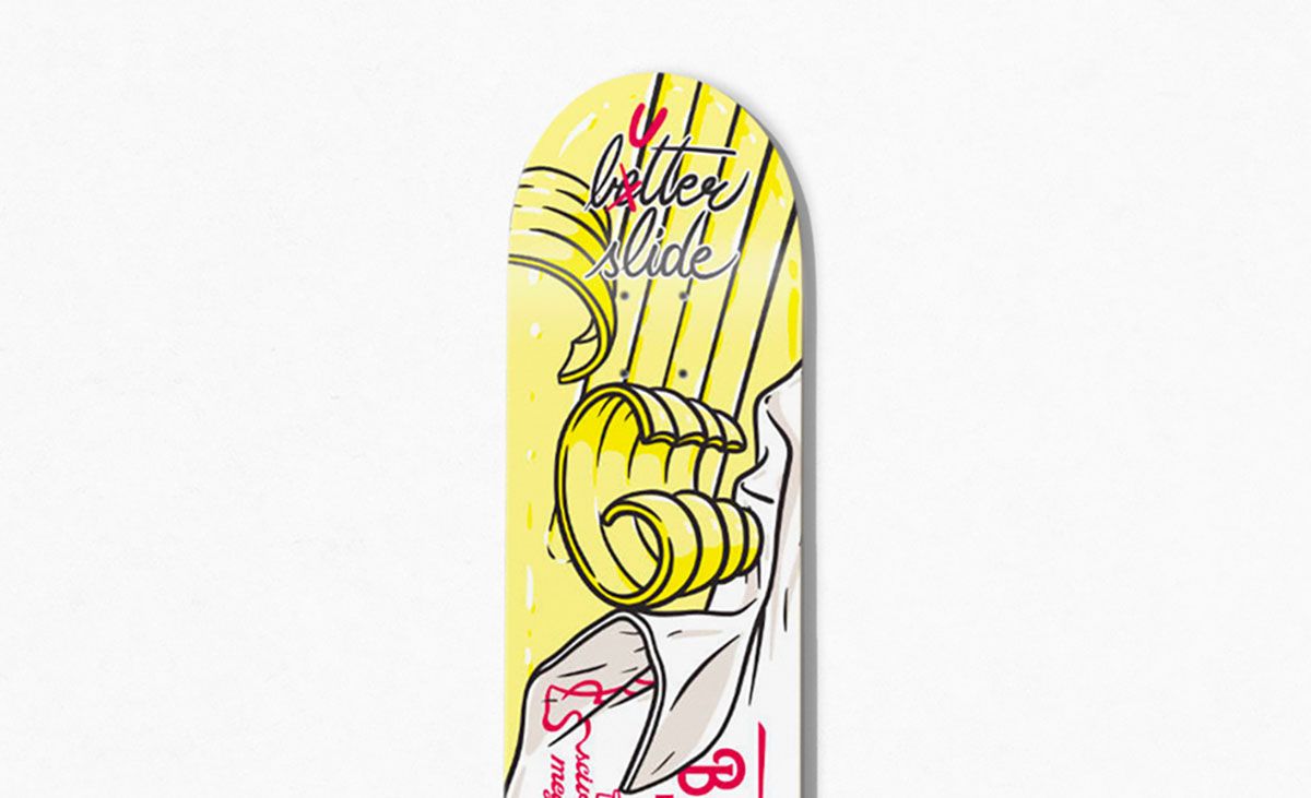 Burro di panna skateboard by Cibo for Bonobolabo