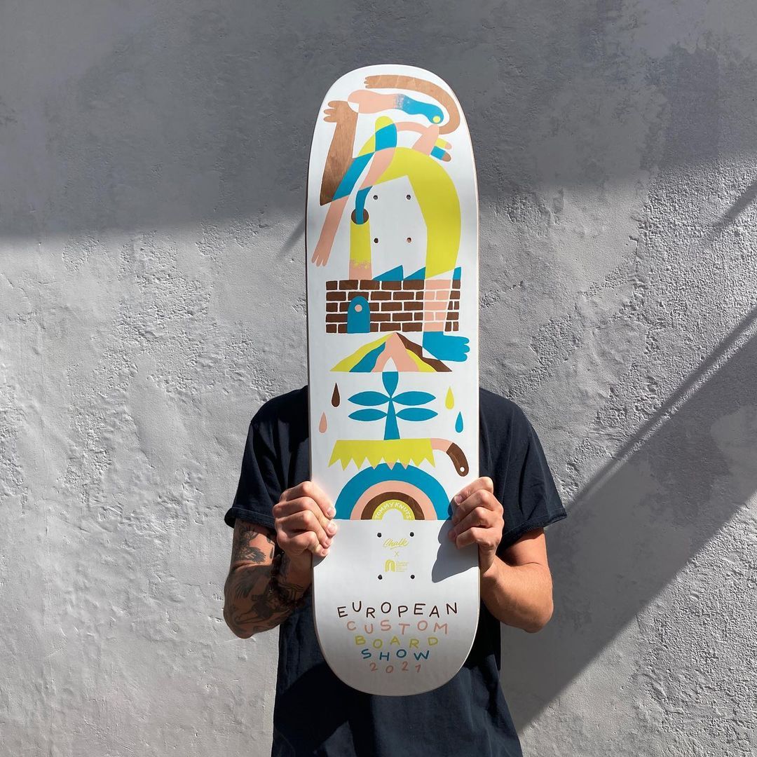 Tommy Knuts X Chalk Custom Board X Decathlon Skateboarding 2