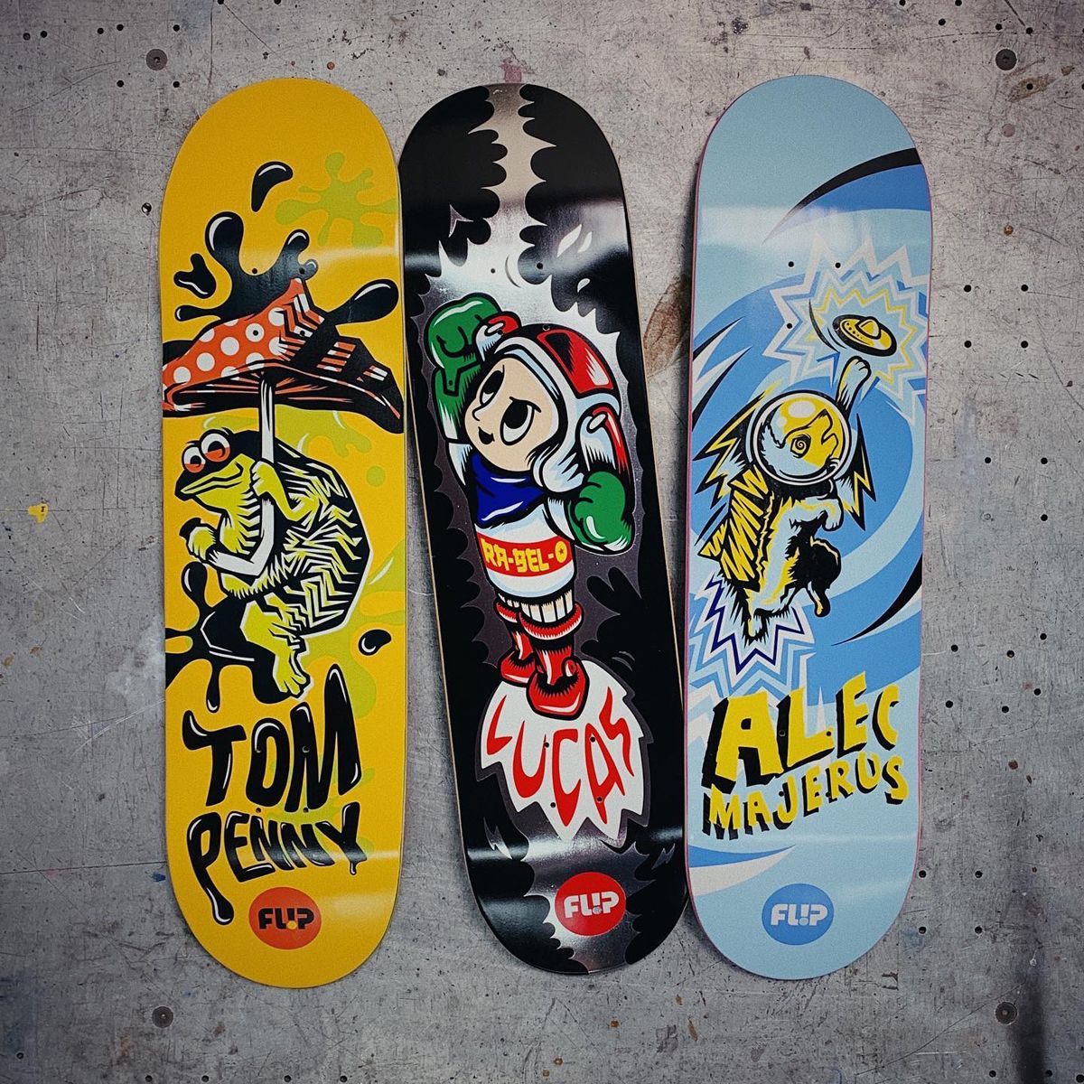 Tin Toy series by Josh for Flip Skateboards