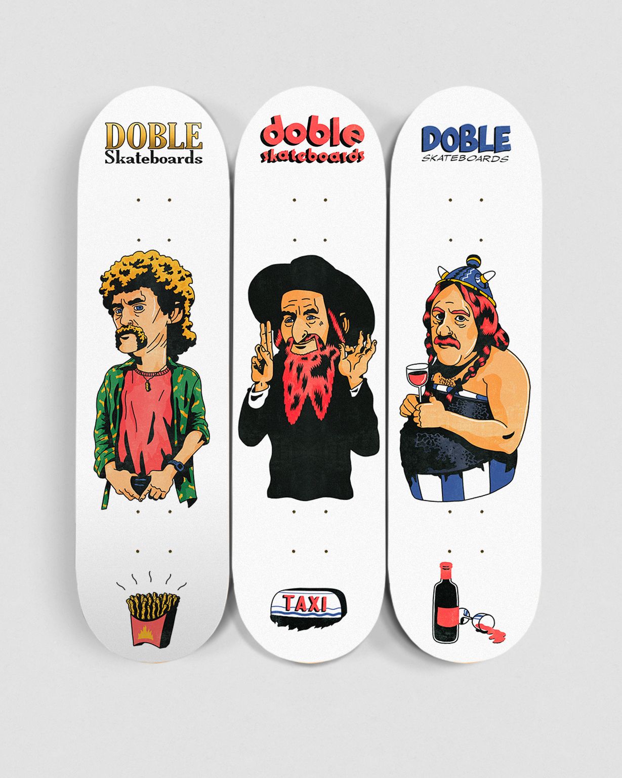 Comic actors series by Quentin Caillat x Doble Skateboards - The Daily Board